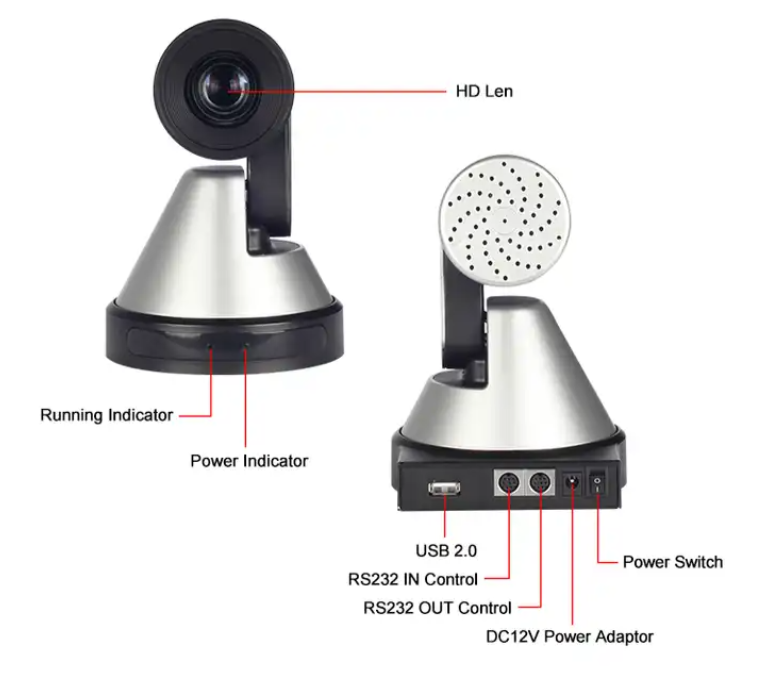 8MP-208-AS-10X PTZ Video Conferencia HS 85258020 - Imagen 4