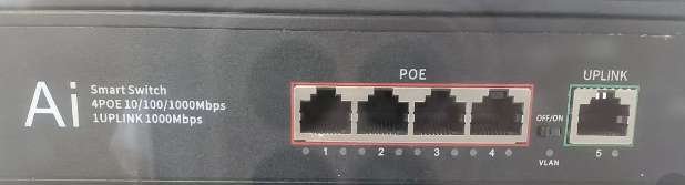 IPV-W04G10GB SWITCH GIGABYTE 4 PUERTOS 1 UPLINK PA 8517.62.17