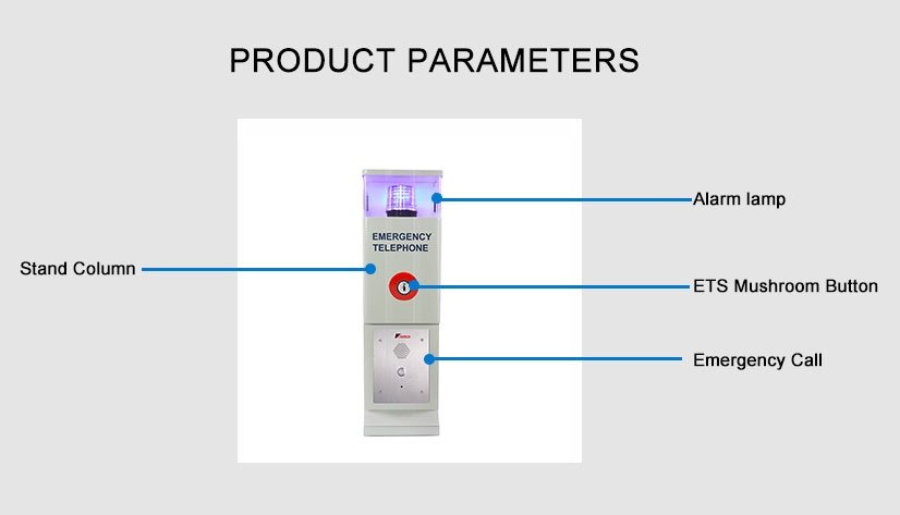 IPV-KNEM-25 BOTON DE LLAMADA DE EMERGENCIAS EN TORRE VOIP CON SIRENA AZUL HS 85365011 - Imagen 3