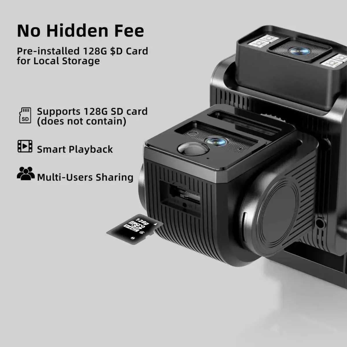 AJ19 + 128GB Cámara De Vigilancia Solar Wifi Con Doble Lente - Imagen 4