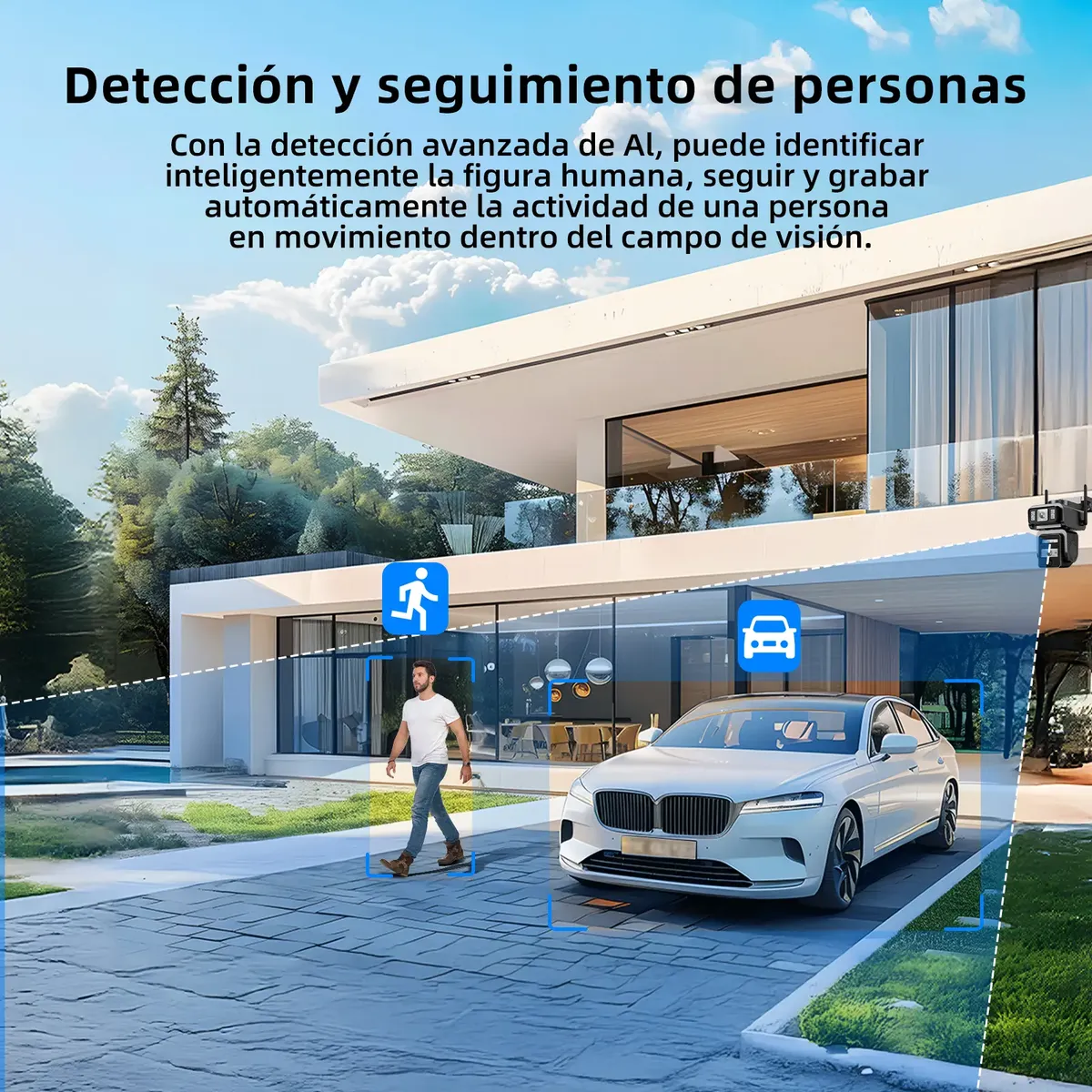 AJ19 + 128GB Cámara De Vigilancia Solar Wifi Con Doble Lente - Imagen 6
