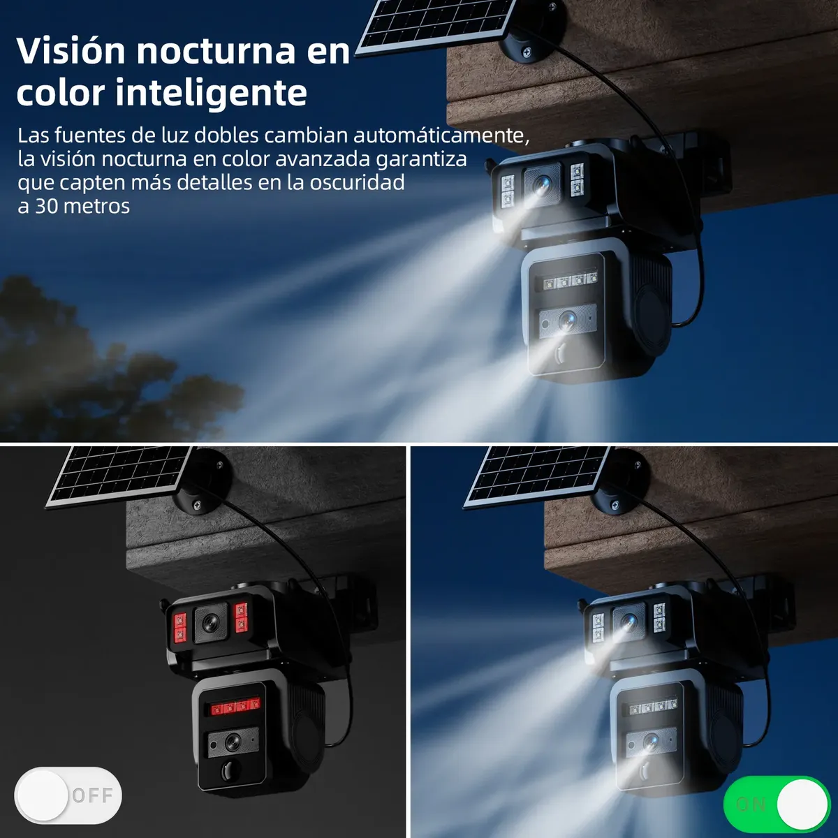 AJ19 + 128GB Cámara De Vigilancia Solar Wifi Con Doble Lente - Imagen 8