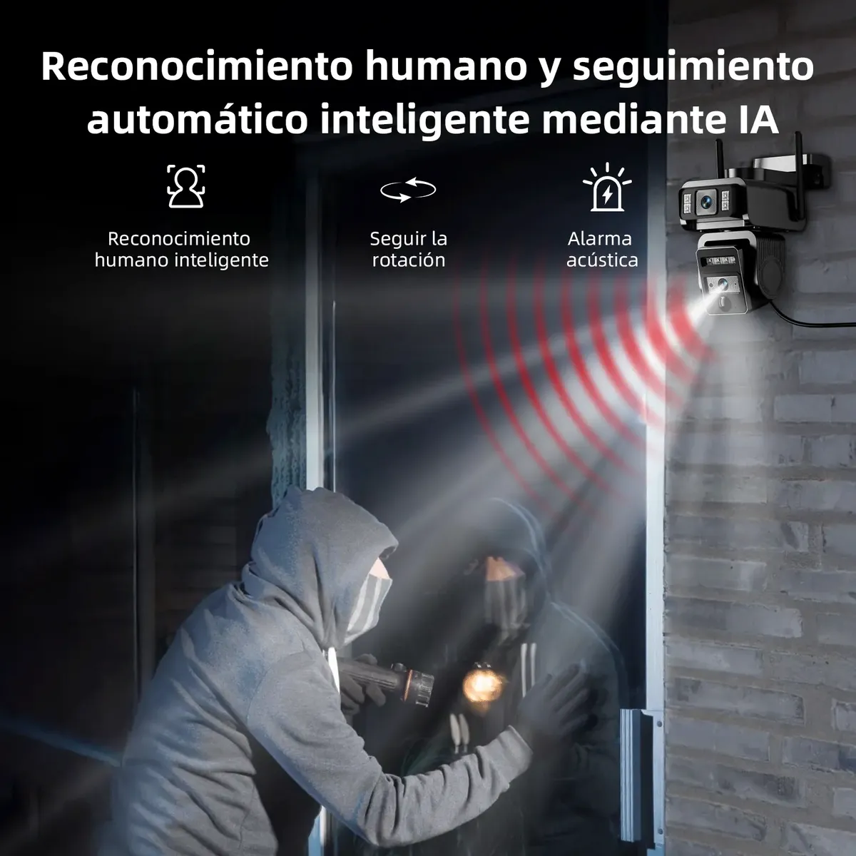 AJ19 + 128GB Cámara De Vigilancia Solar Wifi Con Doble Lente - Imagen 9