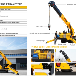 HYZ120 GRUA SPIDER HUAYEE 12T YUNNEI DIESEL 20M ORUGA HS 8426.41.99