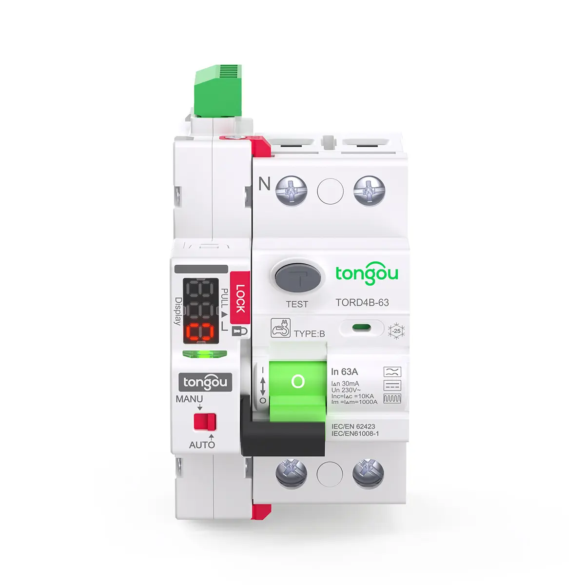 RCD TOSAR+RD4B-2P INTERRUPTOR DIFERENCIAL TIPO B AUTO REARMABLE 63A 30mA HS 85369025 - Imagen 2