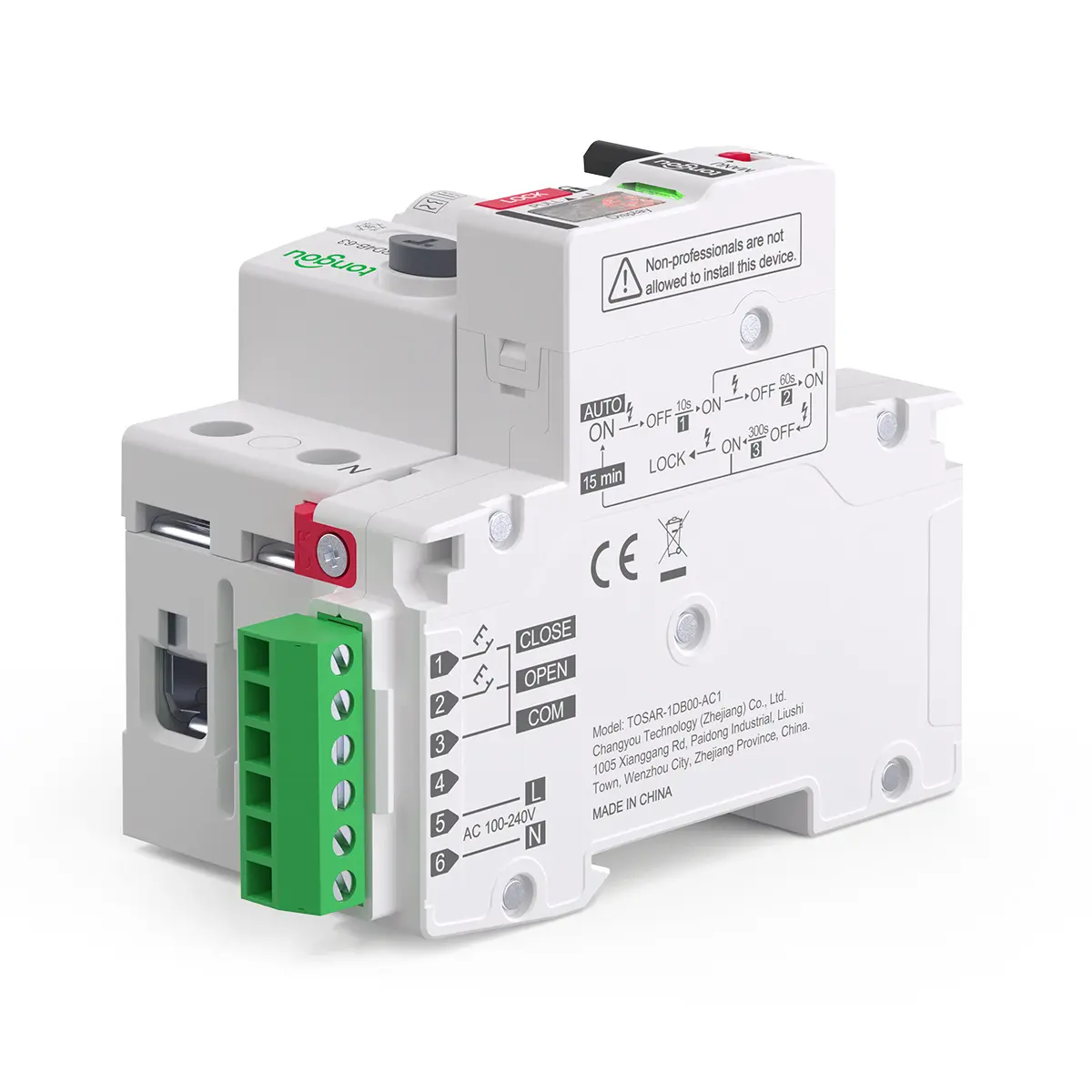 RCD TOSAR+RD4B-2P INTERRUPTOR DIFERENCIAL TIPO B AUTO REARMABLE 63A 30mA HS 85369025 - Imagen 3